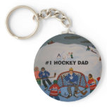 #1 HOCKEY DAD key chain