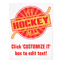 #1 Hockey Mom Custom Announcement