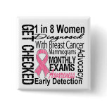 1 in 8 Women - Breast Cancer Awareness Pin