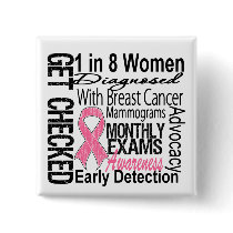 1 in 8 Women - Breast Cancer Awareness Pin