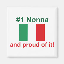 #1 Italian Nonna (Grandmother) Refrigerator Magnet
