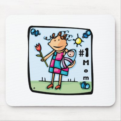 #1 Mom Mouse Pads by Eholidayz