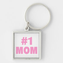 #1 Mom (Pink) Key Chains