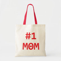 #1 Mom Tote Bag