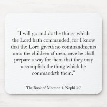 1. Nephi 3:7 Mouse Mat