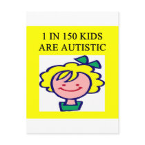 1 on 150 kids is autistics post card