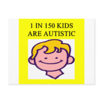 1 on 150 kids is autistics post cards