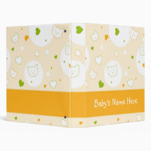 1" Orange Colour Baby Photo Album Vinyl Binder