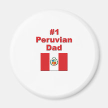 #1 Peruvian Dad Fridge Magnet