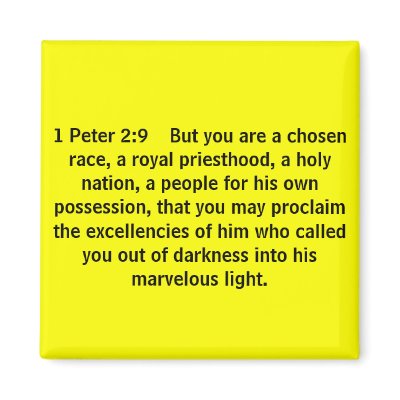 1 Peter 2:9    But you are a chosen race, a roy... Magnets by ktlktl