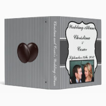1" Photo Binder Scrapbook Black Olive Gray Stripes