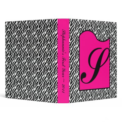 1" Photo Binder Scrapbook Hot Pink Zebra Print by AnnLeeDesigns