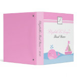 1" Pink Naut Sail Boat Whale Photo Binder Scrapboo