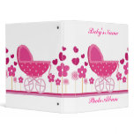 1" Pink Stroller Baby Photo Album Vinyl Binders