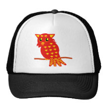 1-Red Owl Mesh Hat