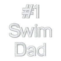 #1 Swim Dad Golf Shirt embroidered Polo Shirt