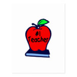 #1 Teacher (Apple/Book) Post Cards