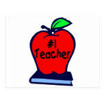 #1 Teacher (Apple/Books) Postcards