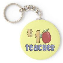 #1 Teacher Keychain