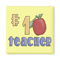 #1 Teacher Fridge Magnets