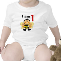1 year old birthday boy/girl gift (bumble bee) baby bodysuit
