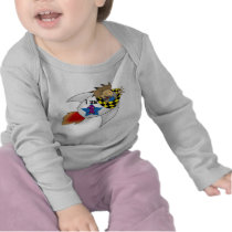 1 year old boy in a rocket tshirts