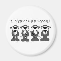 1 Year Olds Rock Magnets
