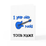 1 year olds rock! Personalized Baby's 1st Birthday cards