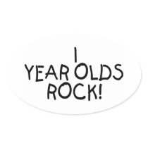 1 Year Olds Rock Stickers