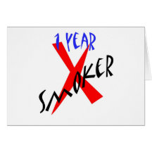 1 Year Red Ex-smoker Cards