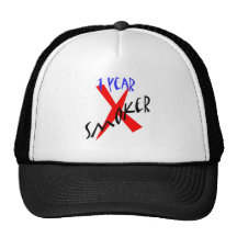 1 Year Red Ex-smoker Mesh Hats