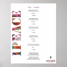 1PEACE "STILL ... i remain" poem Poster