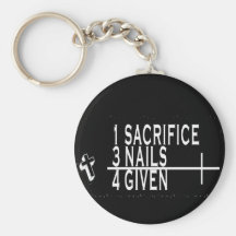 1SACRIFICE + 3 NAILS = 4GIVEN CHRISTIAN JESUS KEYCHAINS