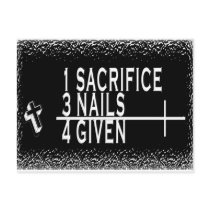 1SACRIFICE + 3 NAILS = 4GIVEN CHRISTIAN JESUS POST CARDS