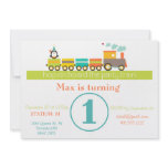 1st Birthday Boy Train Invitation