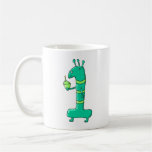 1st Birthday Cartoon. Green. Mug