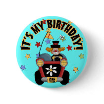 1st Birthday Clown Pin