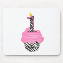 1st Birthday Diva Cupcake Mousepads