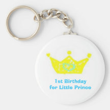 1st Birthday for Little Prince Key Chain
