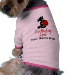 1st Birthday Girl - Lady Bug - 1 - Ladybug Pet Tee Shirt