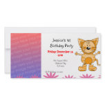 1st birthday party invitations ( cat costume ) customized photo card