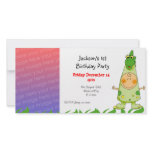 1st birthday party invitations ( dragon costume ) custom photo card