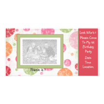 1st Birthday PhotoCard Invitation Photo Card