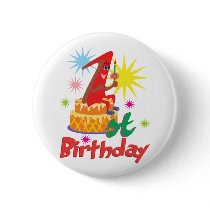 1st Birthday Pinback Button