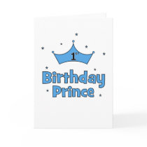 1st Birthday Prince Cards
