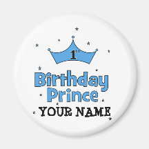 1st Birthday Prince Fridge Magnet