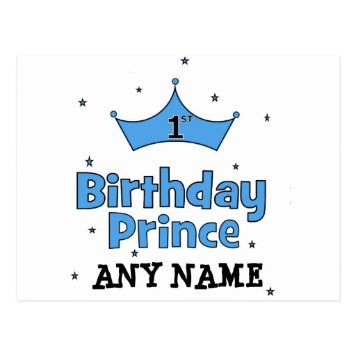 1st Birthday Prince Postcard