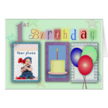 1st birthday template card