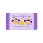1st Birthday Twincess Label