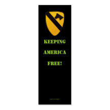 1st cavalry air cav war  veterans  bookmarker business card template